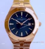 Wome's Vacheron Constantin Overseas 35 Rose Gold-Blue Copy Watch